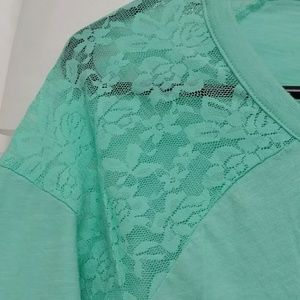 PINK Victoria's Secret Laced Shoulder Shirt